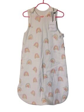 NWT Pehr Organic Cotton Baby‎ Sweet Dreams Sleep Bag 0-9M Rainbow Print 1 TOG